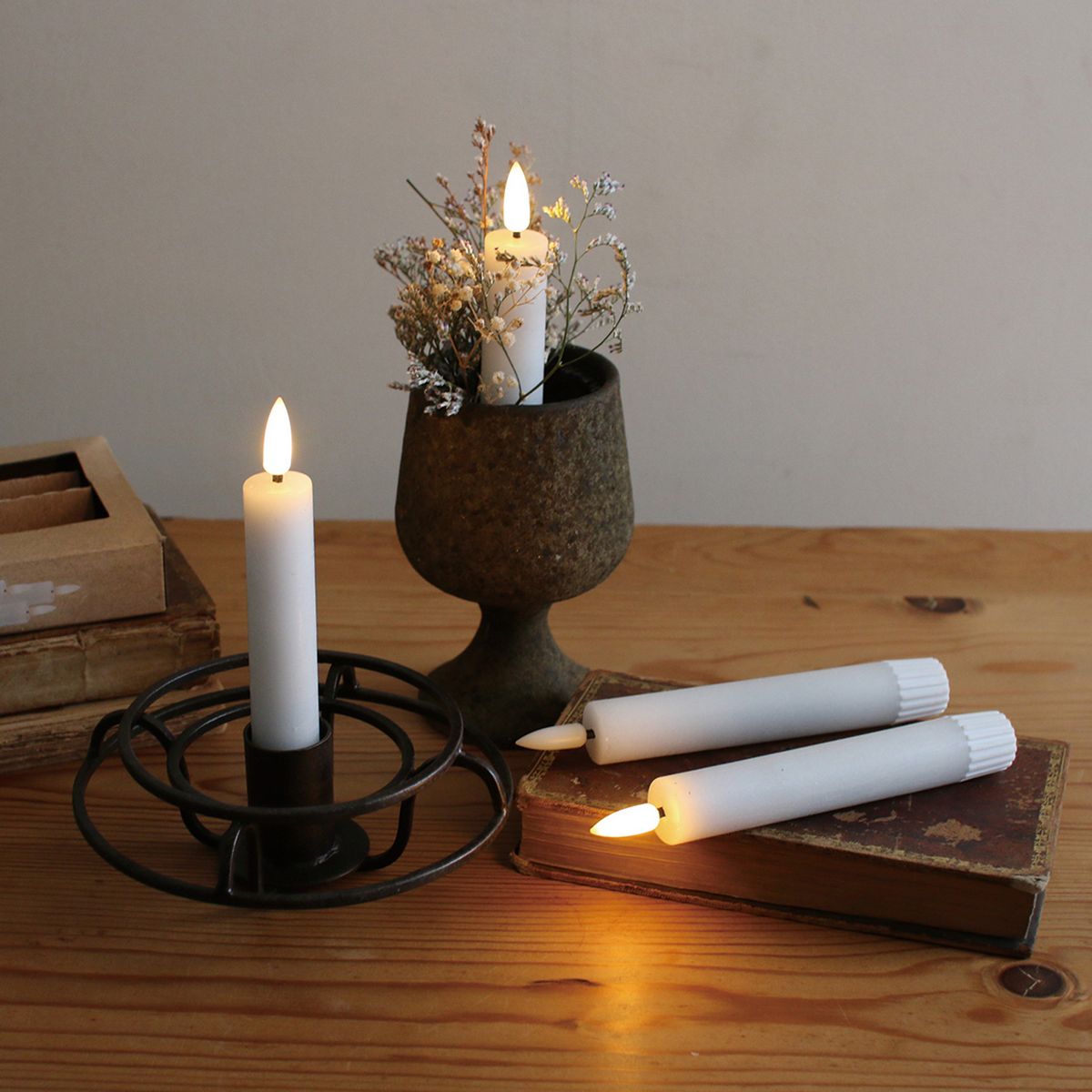 SOW/LEDテーパーキャンドル 2本セット/KIG001