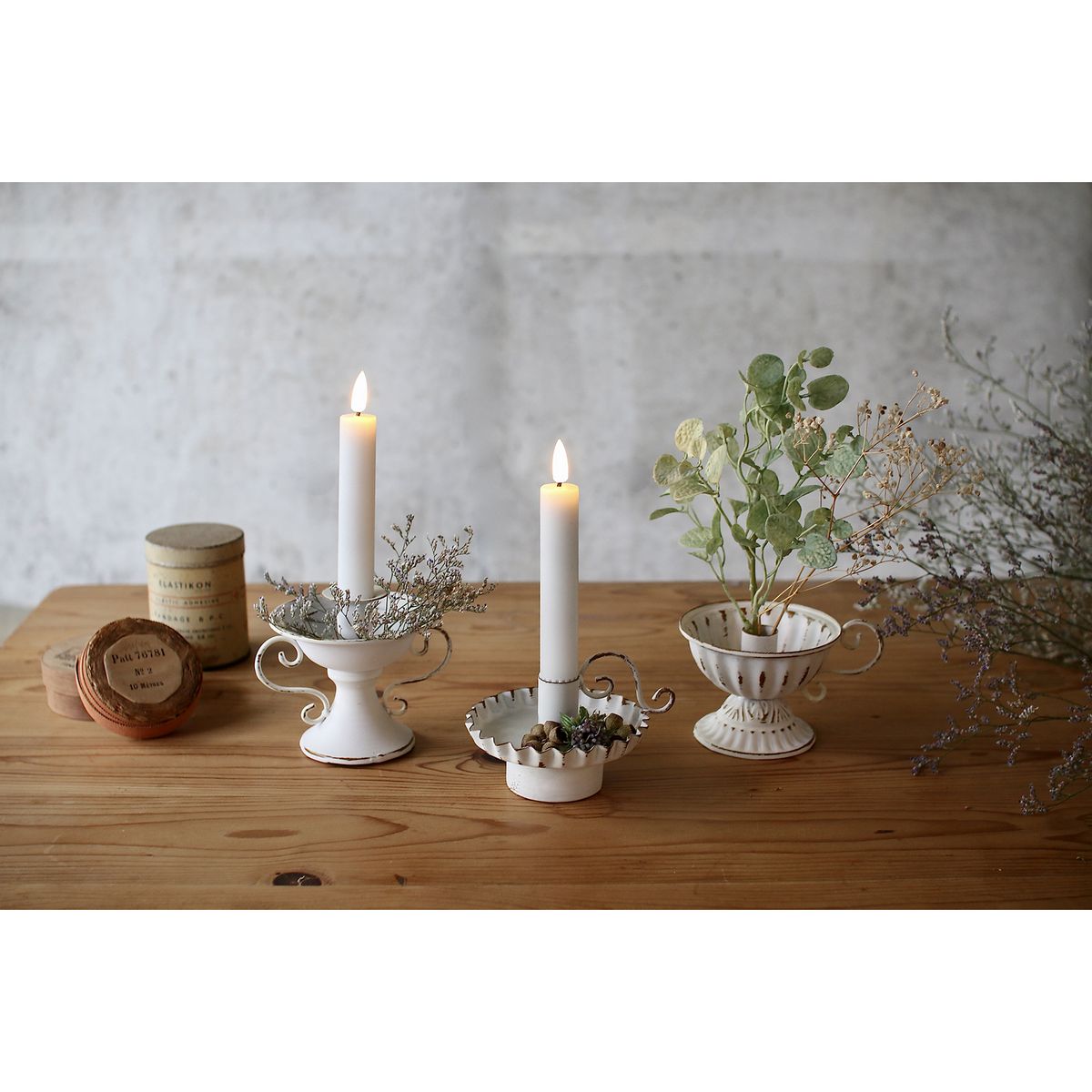 SOW/チャーチテーパーキャンドルホルダー A WH/DLMM6000WH