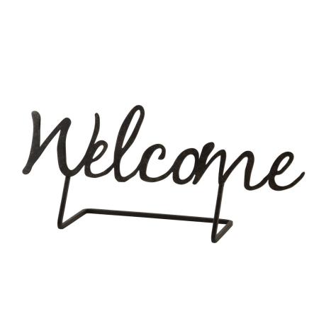 SOW/サインデコ アイアン Welcome ブラック Lサイズ/DTDT2453BKSW