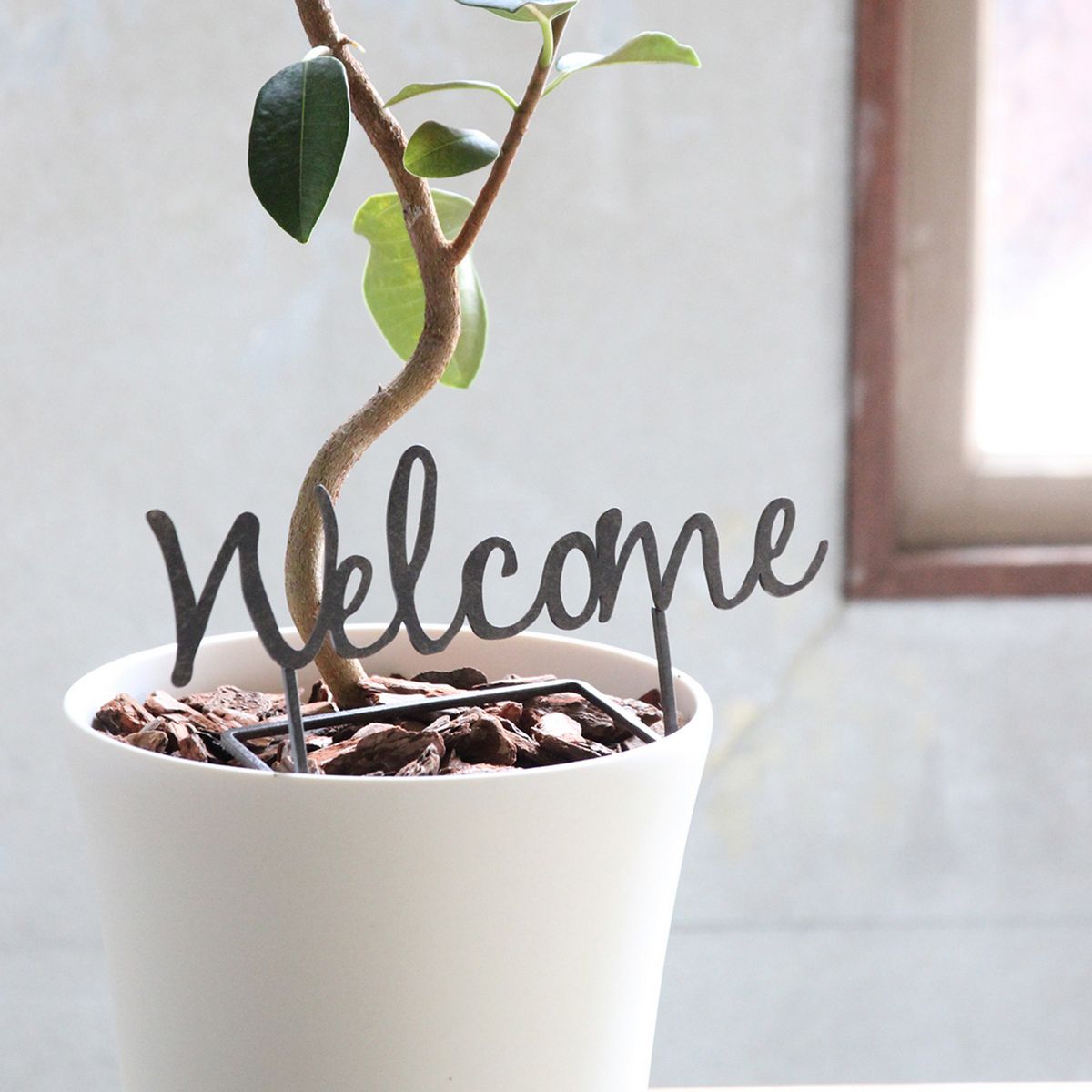 SOW/サインデコ アイアン Welcome ブラック Lサイズ/DTDT2453BKSW