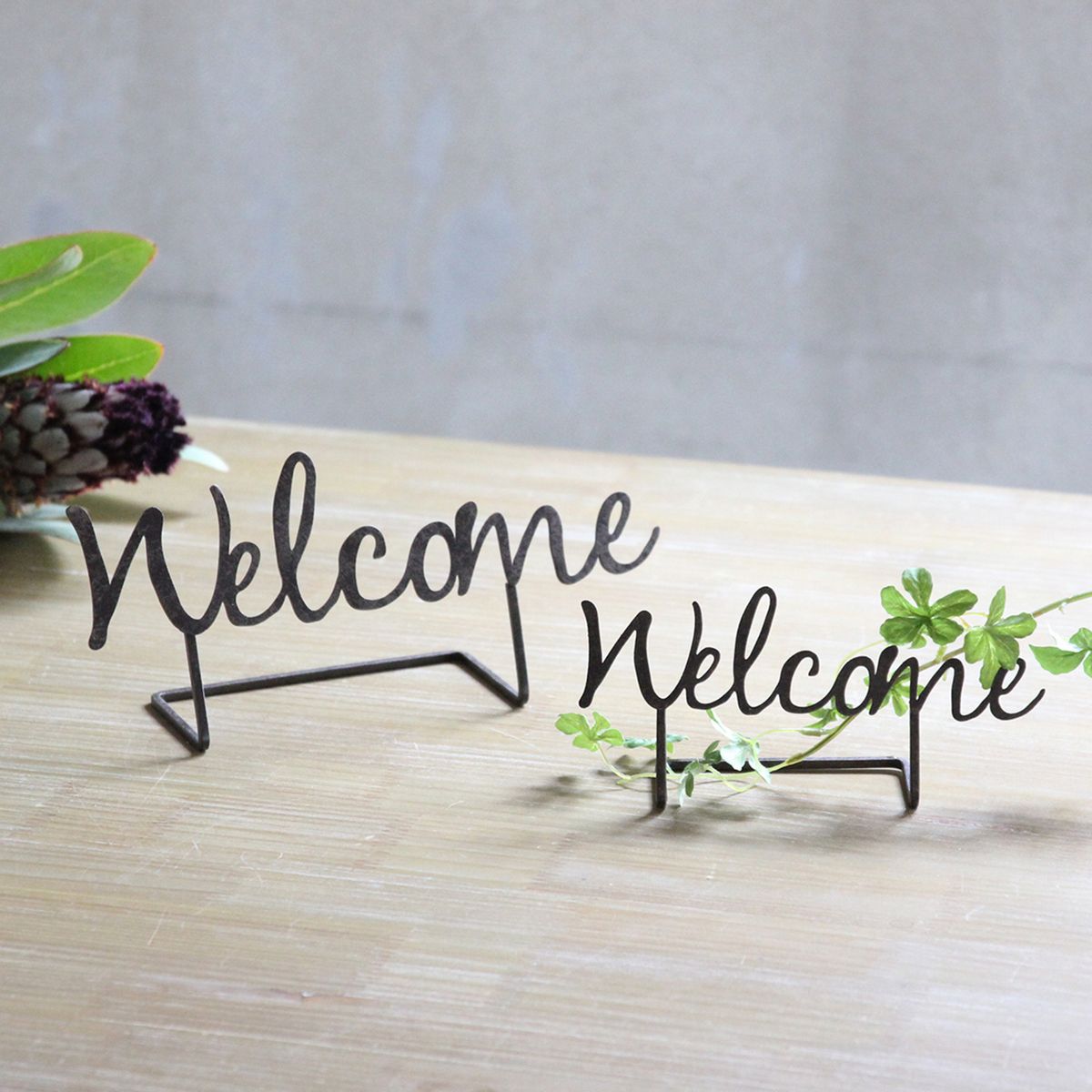 SOW/サインデコ アイアン Welcome ブラック Lサイズ/DTDT2453BKSW
