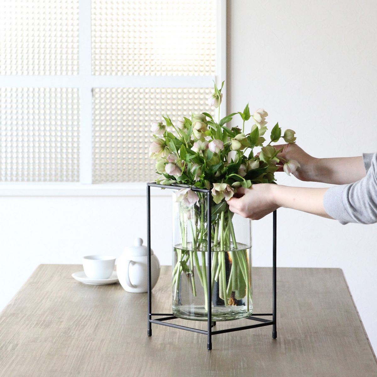 SOW/アイアンスタンド フラワーベース Lサイズ/ZHGS2213SW