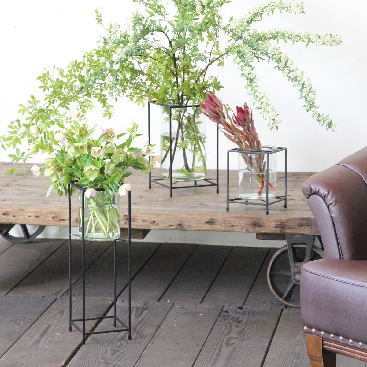 SOW/アイアンスタンド フラワーベース トールサイズ/ZHGS2220SW