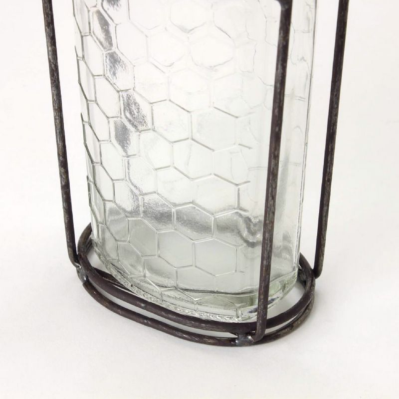 SOW/ガラスフラワーベース アイアンハンドル&メッシュ蓋付き Sサイズ/ZHGR1021SW