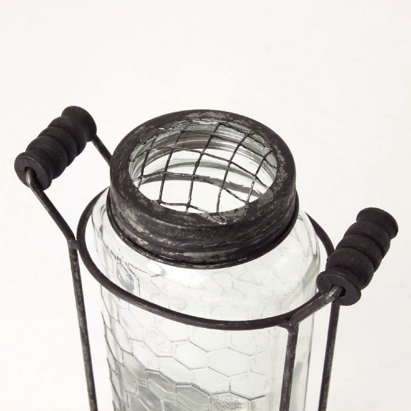 SOW/ガラスフラワーベース アイアンハンドル&メッシュ蓋付き Sサイズ/ZHGR1021SW