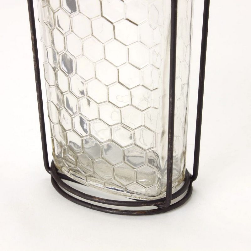 SOW/ガラスフラワーベース アイアンハンドル&メッシュ蓋付き Lサイズ/ZHGR1023SW