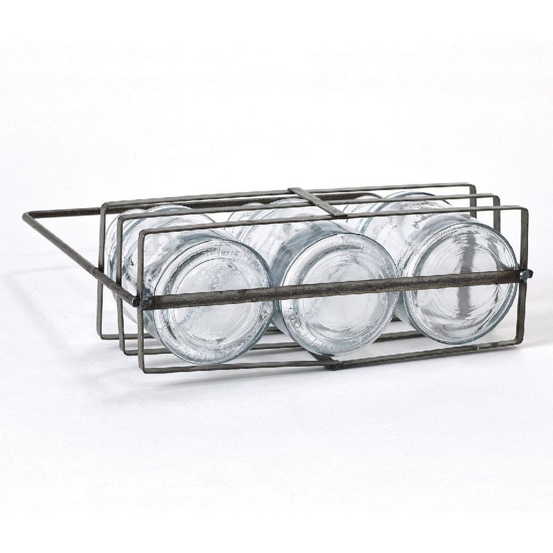 SOW/ブリュージュ ガラスボトルフラワーベース アイアンホルダー付き トリプル/HELZ2080SW