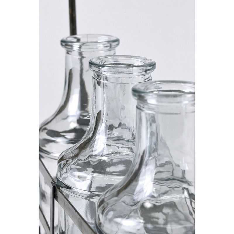 SOW/ブリュージュ ガラスボトルフラワーベース アイアンホルダー付き トリプル/HELZ2080SW