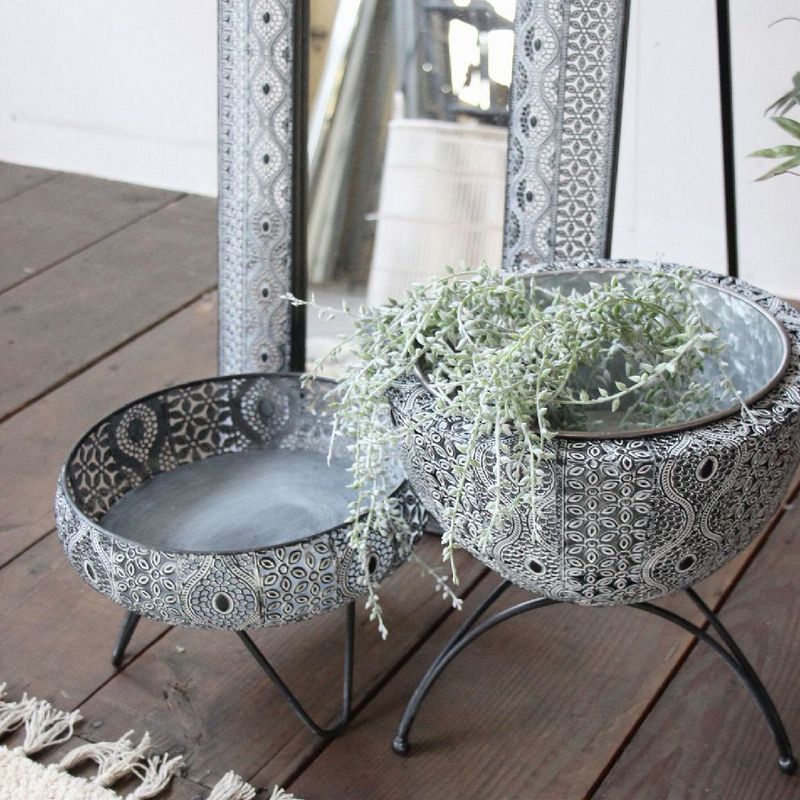 SOW/SCADINAVIAN メタルフラワー脚付きポット Lサイズ/FJGK2923SW