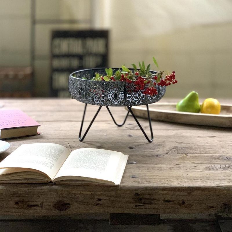 SOW/SCADINAVIAN メタルフラワー脚付きバスケット Sサイズ/FJGK2911SW