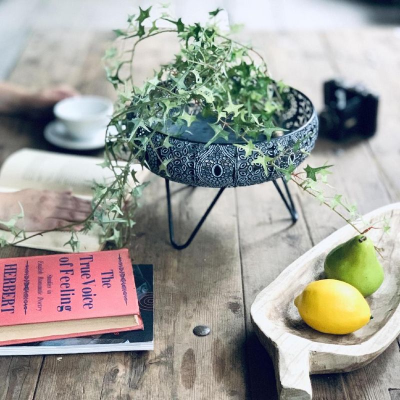 SOW/SCADINAVIAN メタルフラワー脚付きバスケット Sサイズ/FJGK2911SW