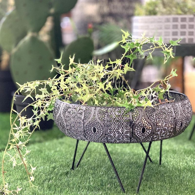 SOW/SCADINAVIAN メタルフラワー脚付きバスケット Lサイズ/FJGK2913SW