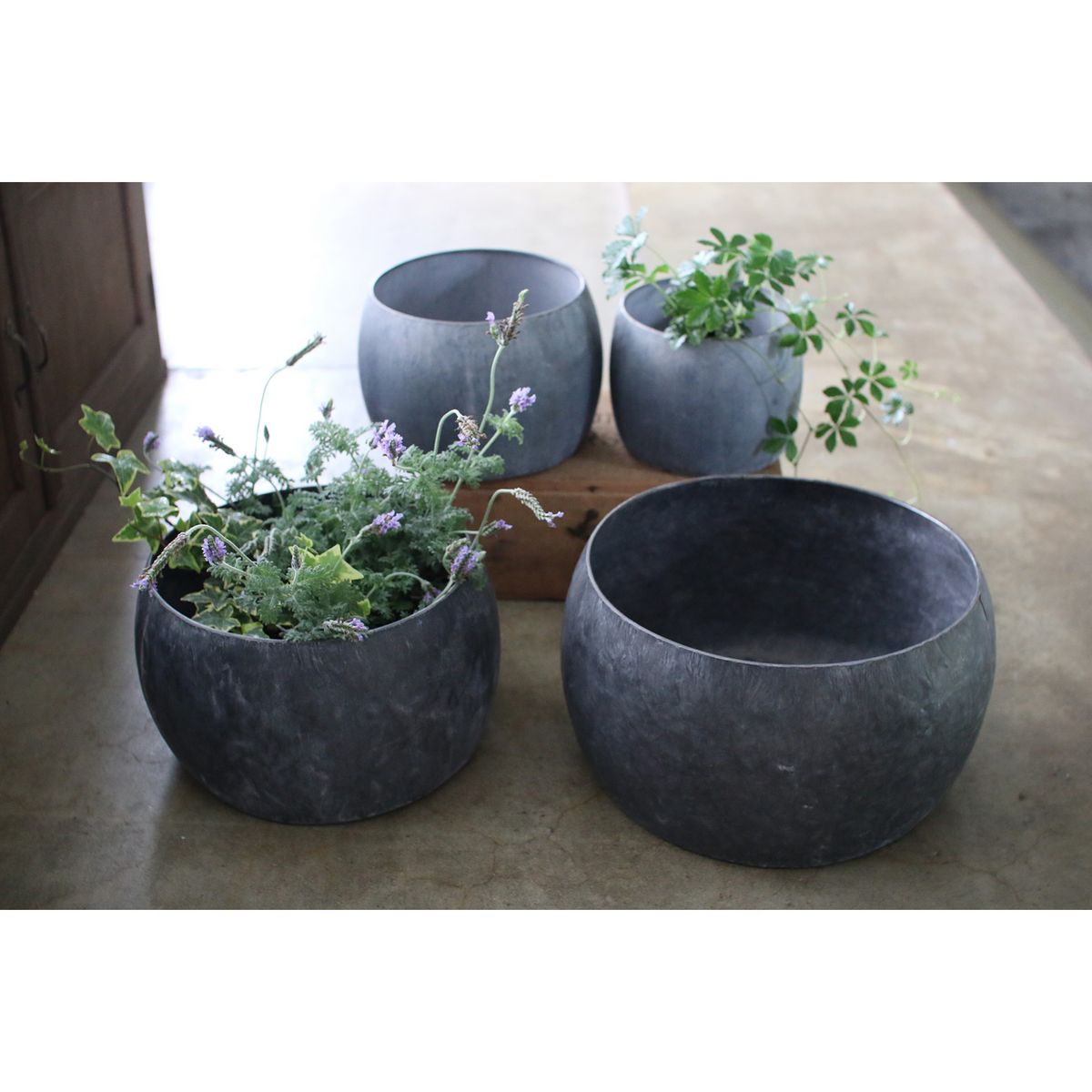 SOW/ブリキプランター ラウンド Sサイズ/BAGP1001S