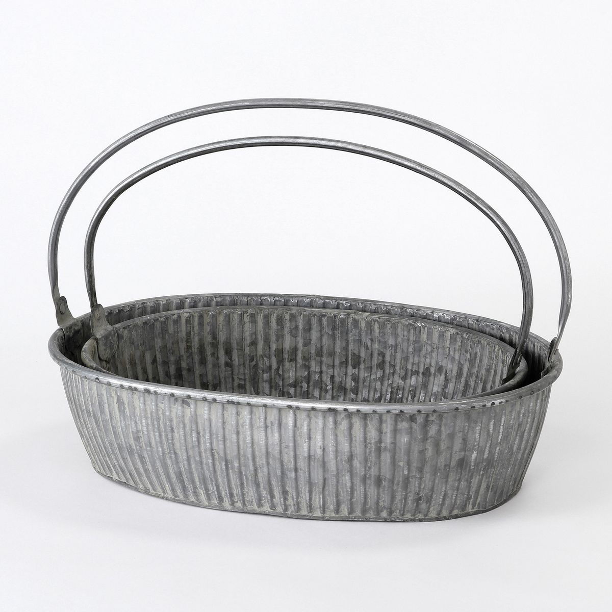 SOW/ブリキハンドル付きオーバルトレイ Sサイズ/BAGS2221SW