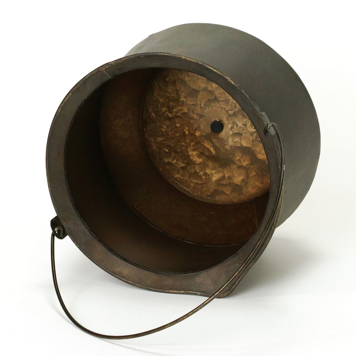 SOW/Deep Bloom ワンハンドルブリキラウンドポット Lサイズ/DTDT6043SW