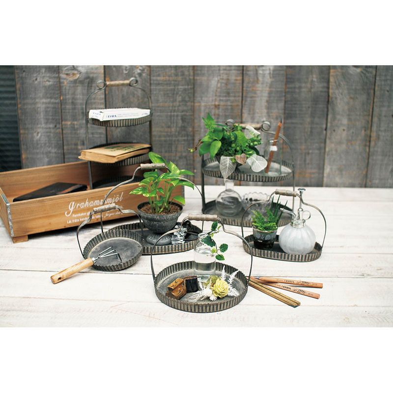 SOW/ラギッド ハンドルブリキトレイ ラウンド Lサイズ/BAGF2063SW