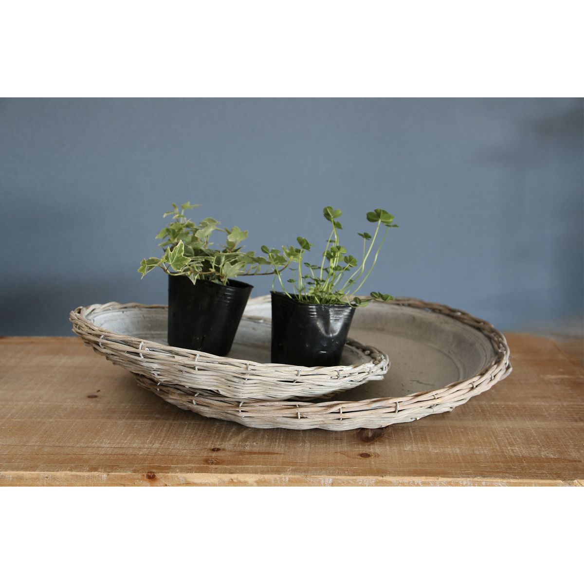 SOW/かご編みアンティークプレート 41cm/LGC0002