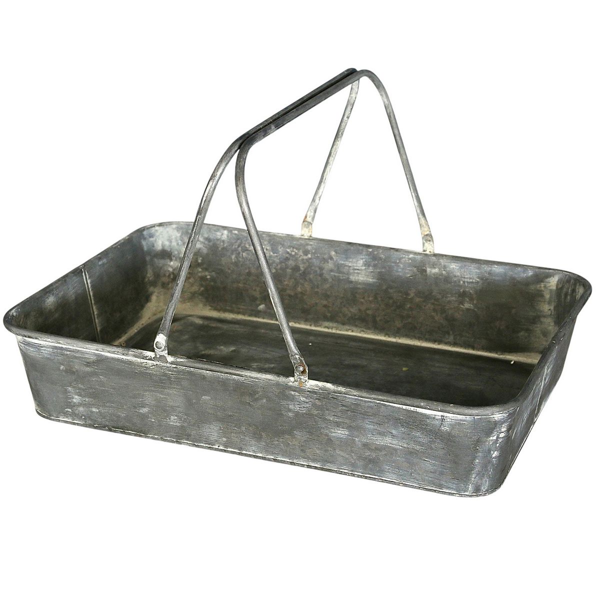 SOW/ブリキハンドル付きレクトバスケット Lサイズ/BAGG4001L