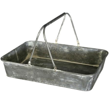 SOW/ブリキハンドル付きレクトバスケット Lサイズ/BAGG4001L