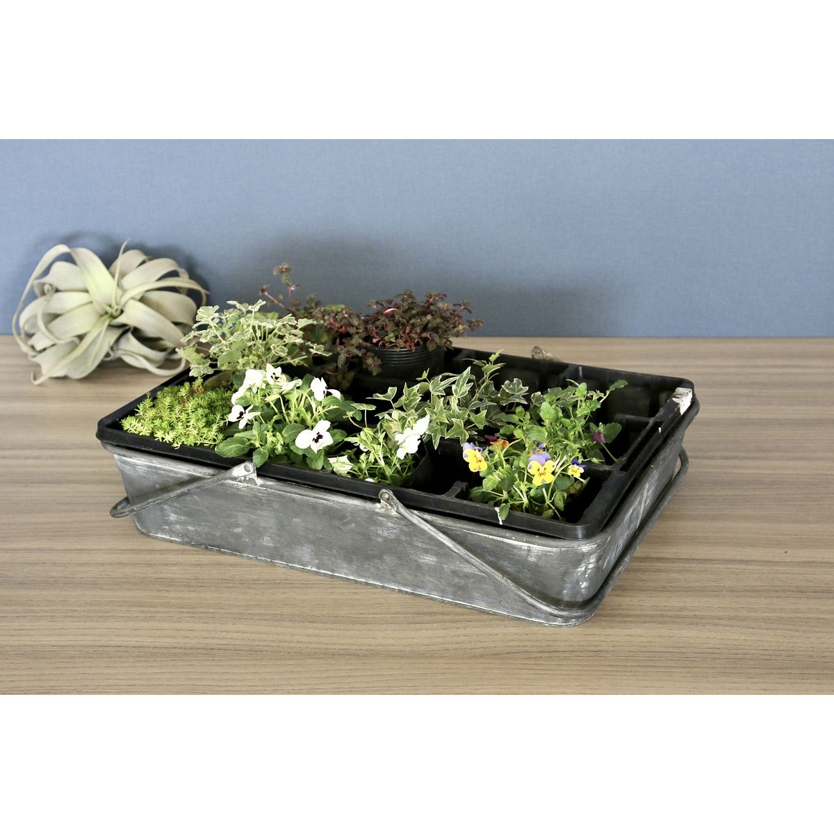 SOW/ブリキハンドル付きレクトバスケット Lサイズ/BAGG4001L