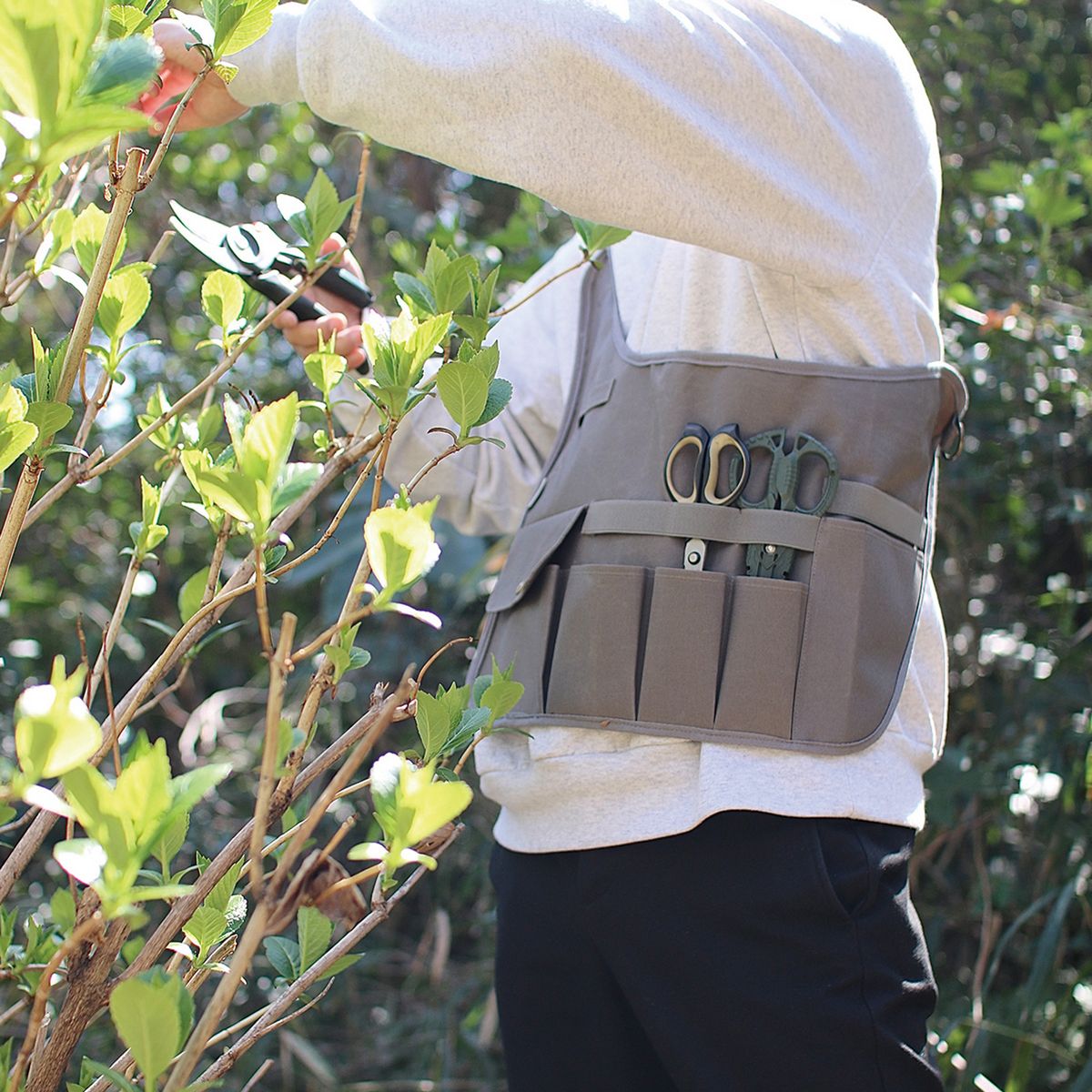 SOW/動きやすい 多機能ガーデンエプロン ショートタイプ/CYGT2330SW