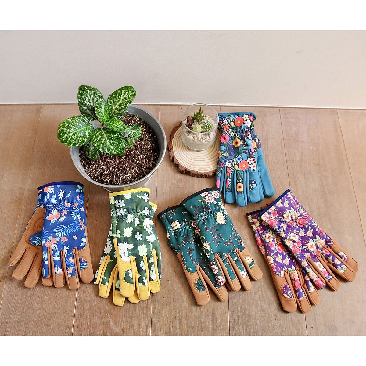 SOW/ガーデングローブ ブルーム ブルーフラワー×ブラウン/GBG2002