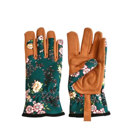 SOW/ガーデングローブ ブルーム グリーンフラワー×ブラウン/GBG2003