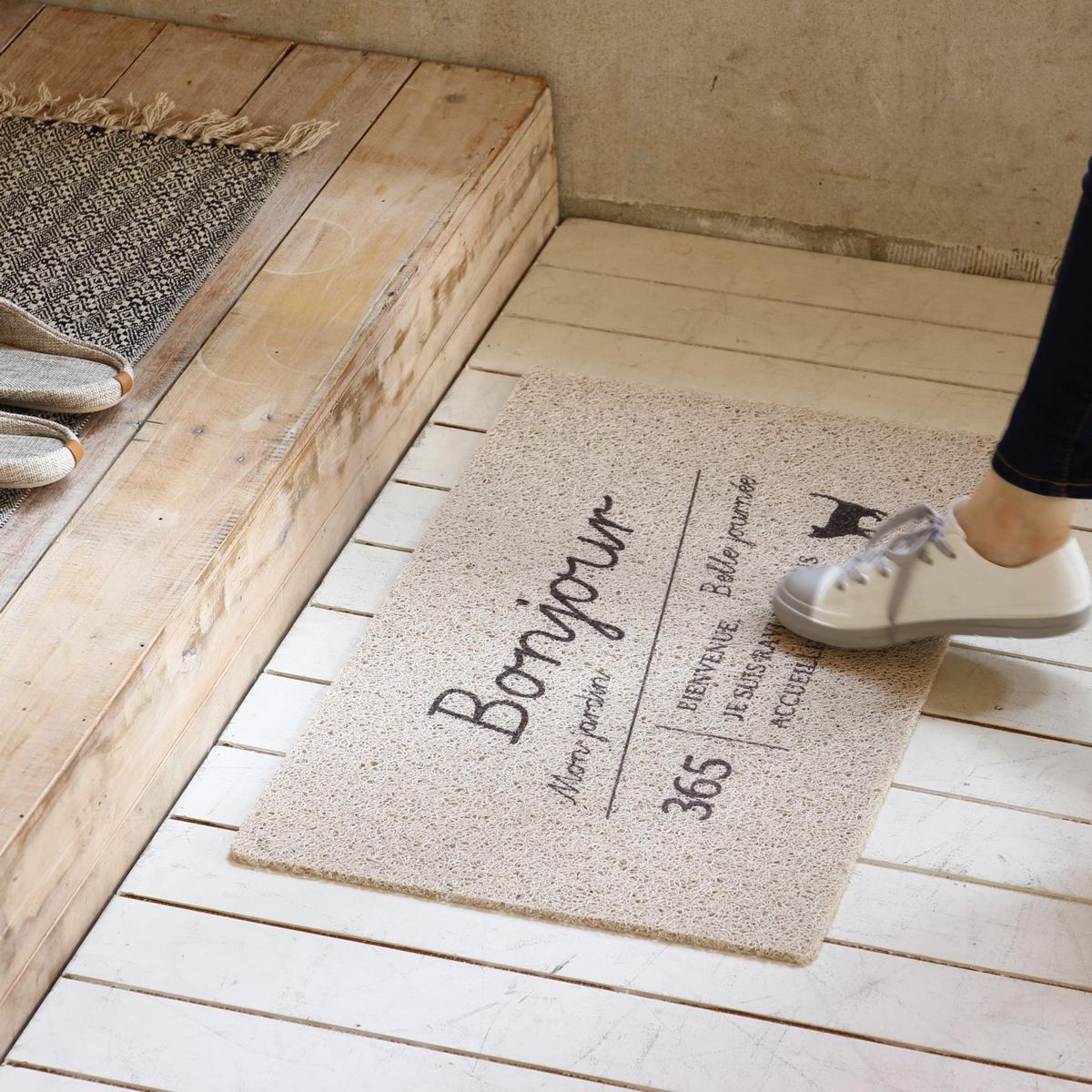 SOW/ふかふかテラスマット Bonjour 75×45cm/CWLN2221SW