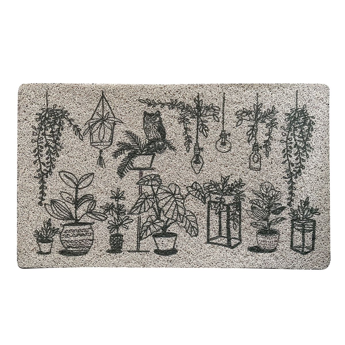 SOW/ふかふかテラスマット Houseplants 75×45cm/CWLN3766