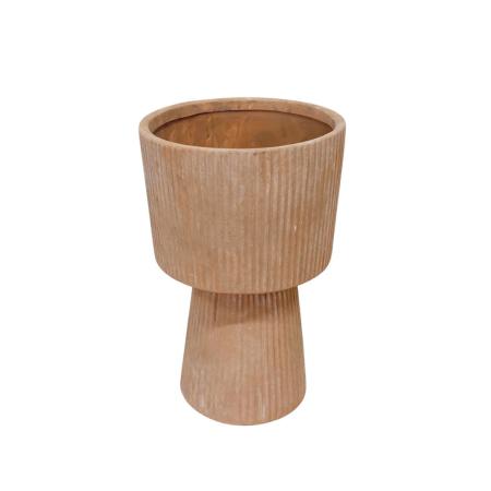 SOW/テラコッタプランター 脚付き ラウンドロウ Mサイズ/TERA400M