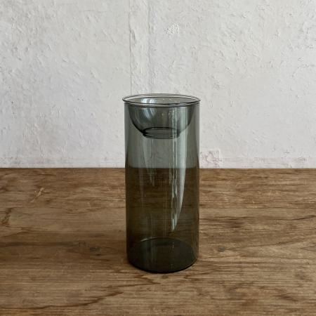 SOW/BULB VASE 水栽培ガラスベース クリア ロング グレー/KEGY4070GY