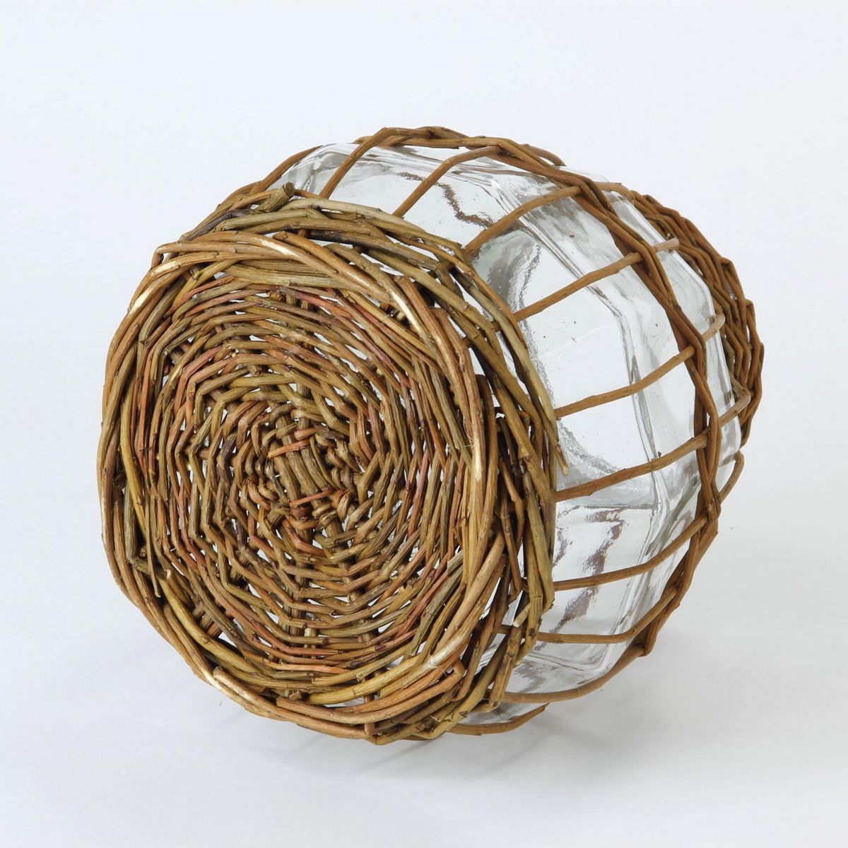 SOW/FONTAINE かご編みガラスフラワーベース ラウンド/LYGN1020SW