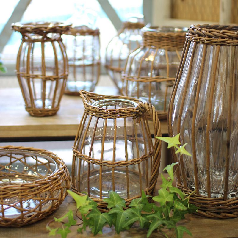 SOW/FONTAINE かご編みガラスフラワーベース ピッチャー/LYGN1030SW