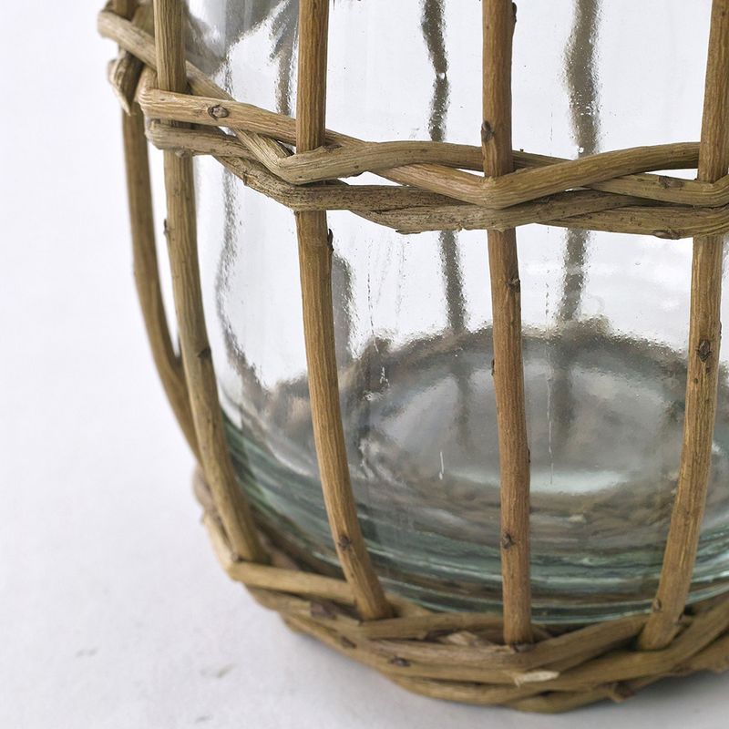 SOW/FONTAINE かご編みガラスフラワーベース ボトル/LYGN1050SW