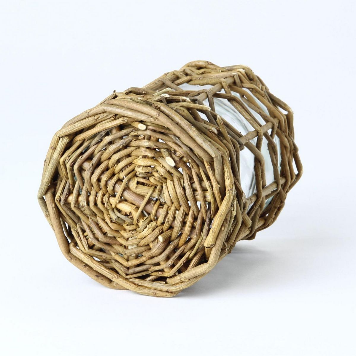 SOW/FONTAINE かご編みガラスフラワーベース ミニボトル/LYGN1120SW