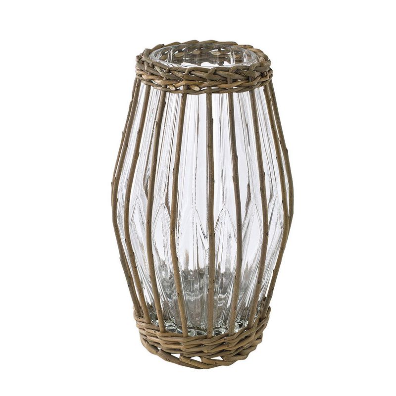 SOW/FONTAINE かご編みガラスフラワーベース ロング/LYGN1010SW