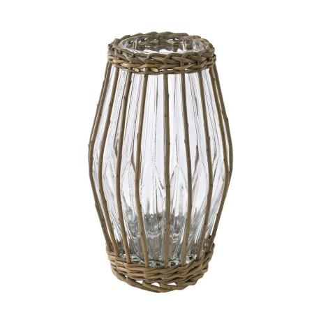 SOW/FONTAINE かご編みガラスフラワーベース ロング/LYGN1010SW