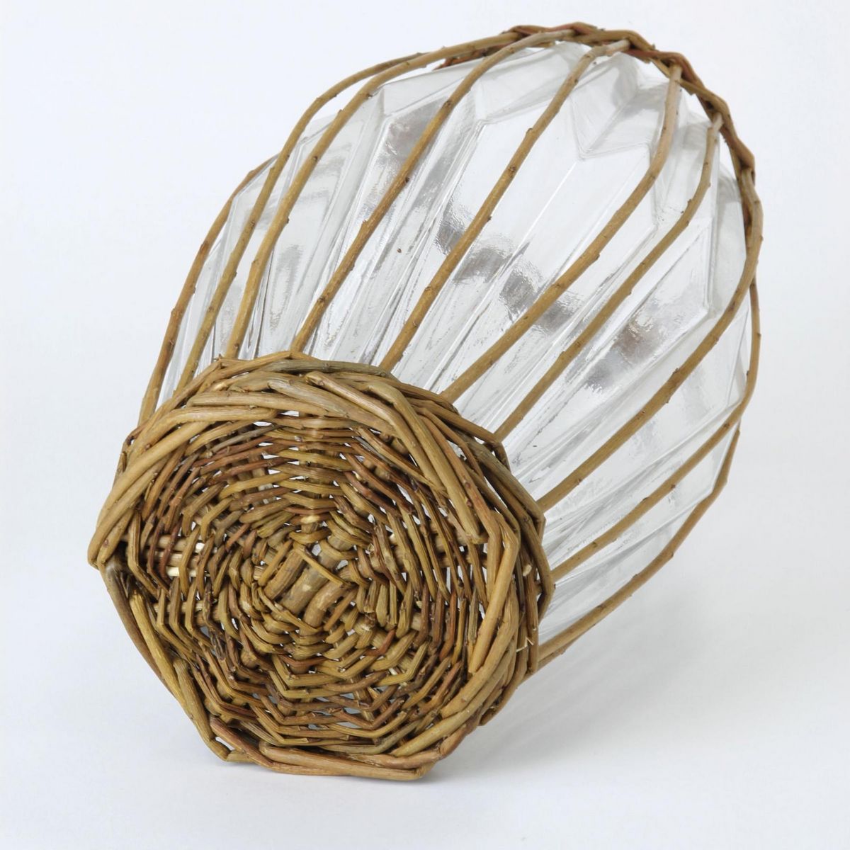 SOW/FONTAINE かご編みガラスフラワーベース ロング/LYGN1010SW