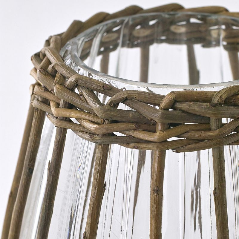 SOW/FONTAINE かご編みガラスフラワーベース ロング/LYGN1010SW