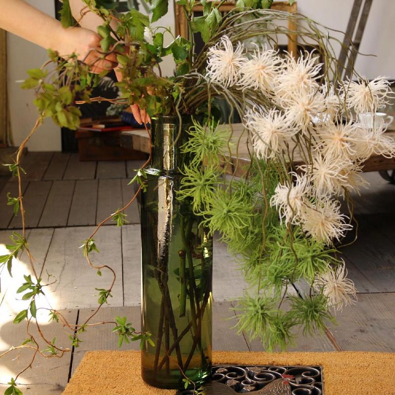 SOW/VALENCIA リサイクルガラスフラワーベース CUATRO グリーン/VGGN1040GRSW