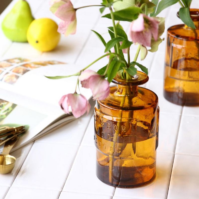 SOW/VALENCIA リサイクルガラスフラワーベース SIETE アンバー/VGGN1070AMSW