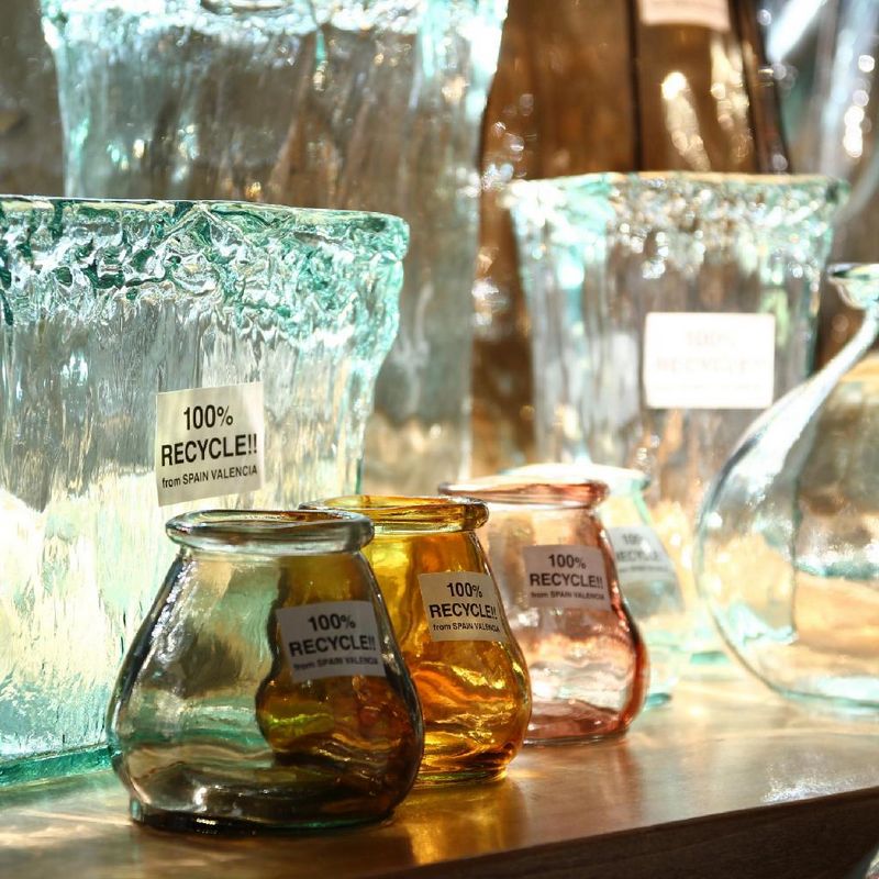 SOW/VALENCIA リサイクルガラス ミニフラワーベース CERO イエロー/VGGN2100YESW