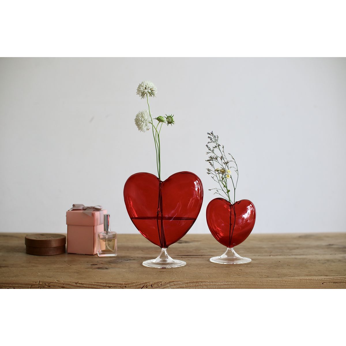 SOW/ガラスハートフラワーベース Lサイズ/KEGY8000L