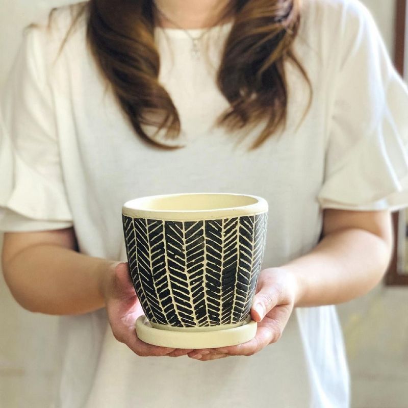 SOW/レリーフ プランター ヘリンボーン ブラック/CCGH1810BKSW