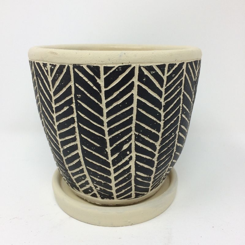 SOW/レリーフ プランター ヘリンボーン ブラック/CCGH1810BKSW