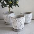 SOW/レリーフ プランター ヘリンボーン ホワイト/CCGH1810WHSW