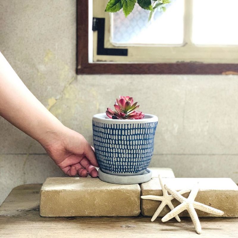 SOW/レリーフ プランター ドットライン ブルー/CCGH1820BLSW