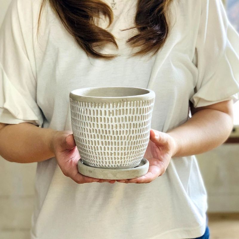 SOW/レリーフ プランター ドットラインホワイト/CCGH1820WHSW