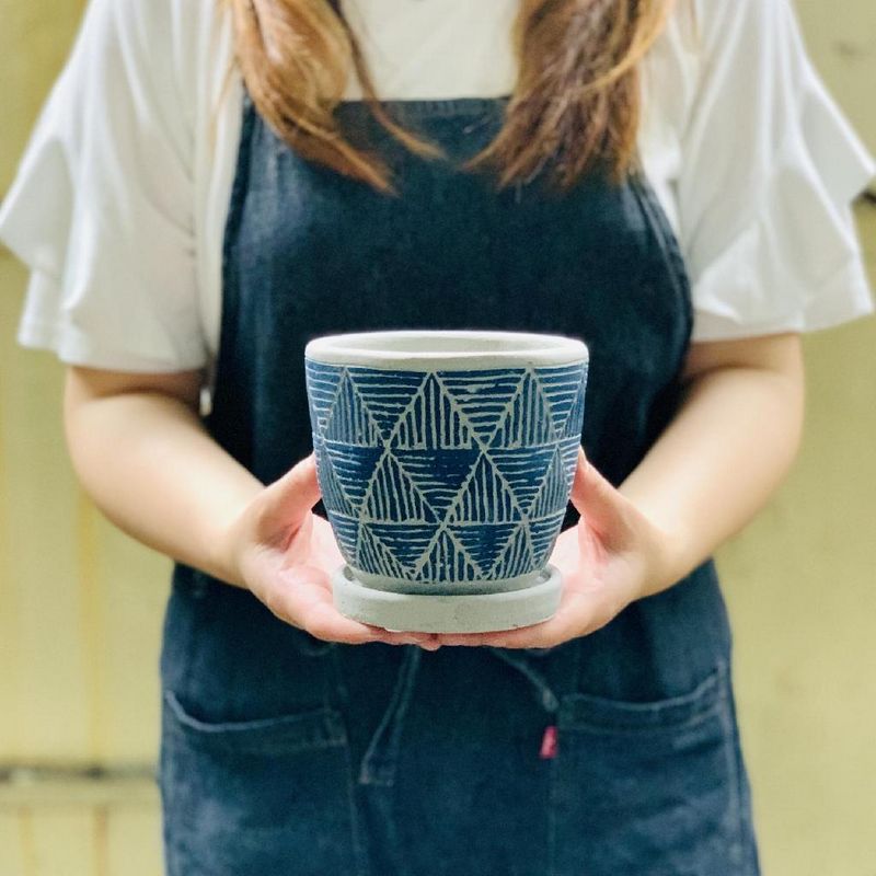 SOW/レリーフ プランター トライアングルブルー/CCGH1830BLSW