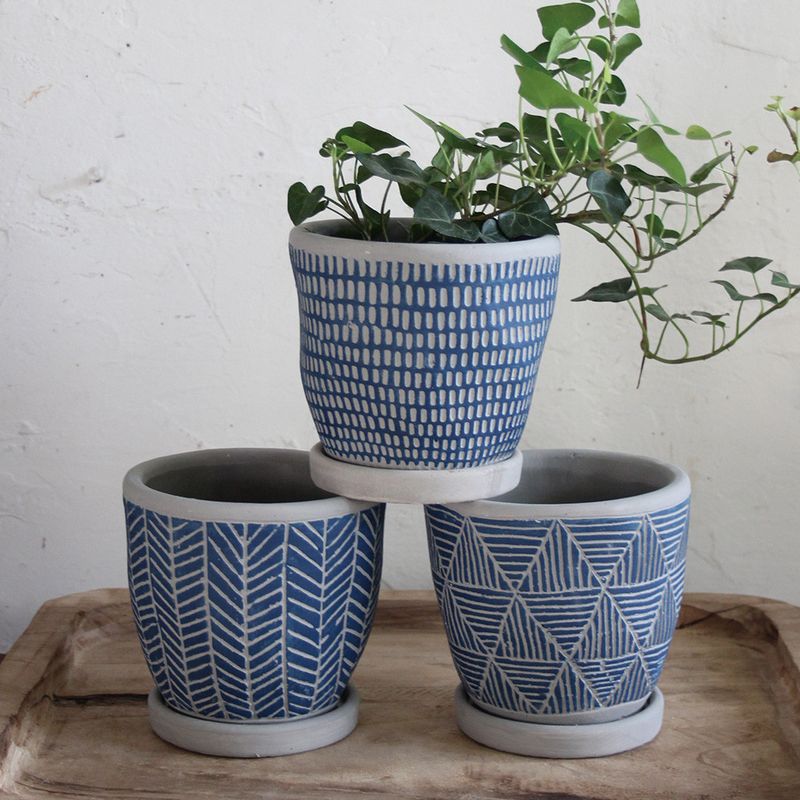 SOW/レリーフ プランター トライアングルブルー/CCGH1830BLSW